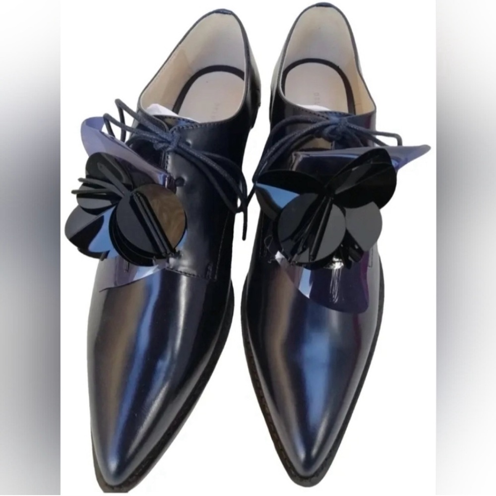 Delpozo Leather Lace up flats